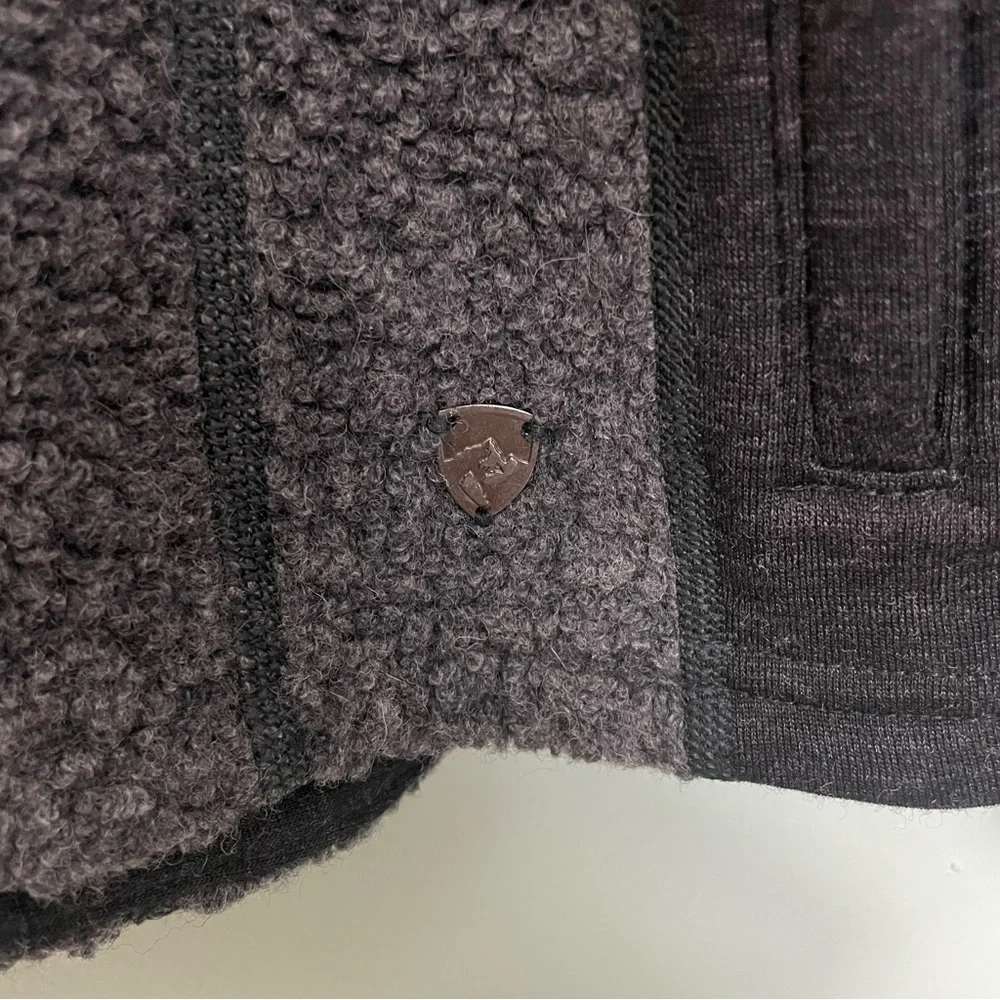 KUHL Kozet Full Zip Jacket Sweater Wool Blend Women’s‎ Size Medium Gray Black